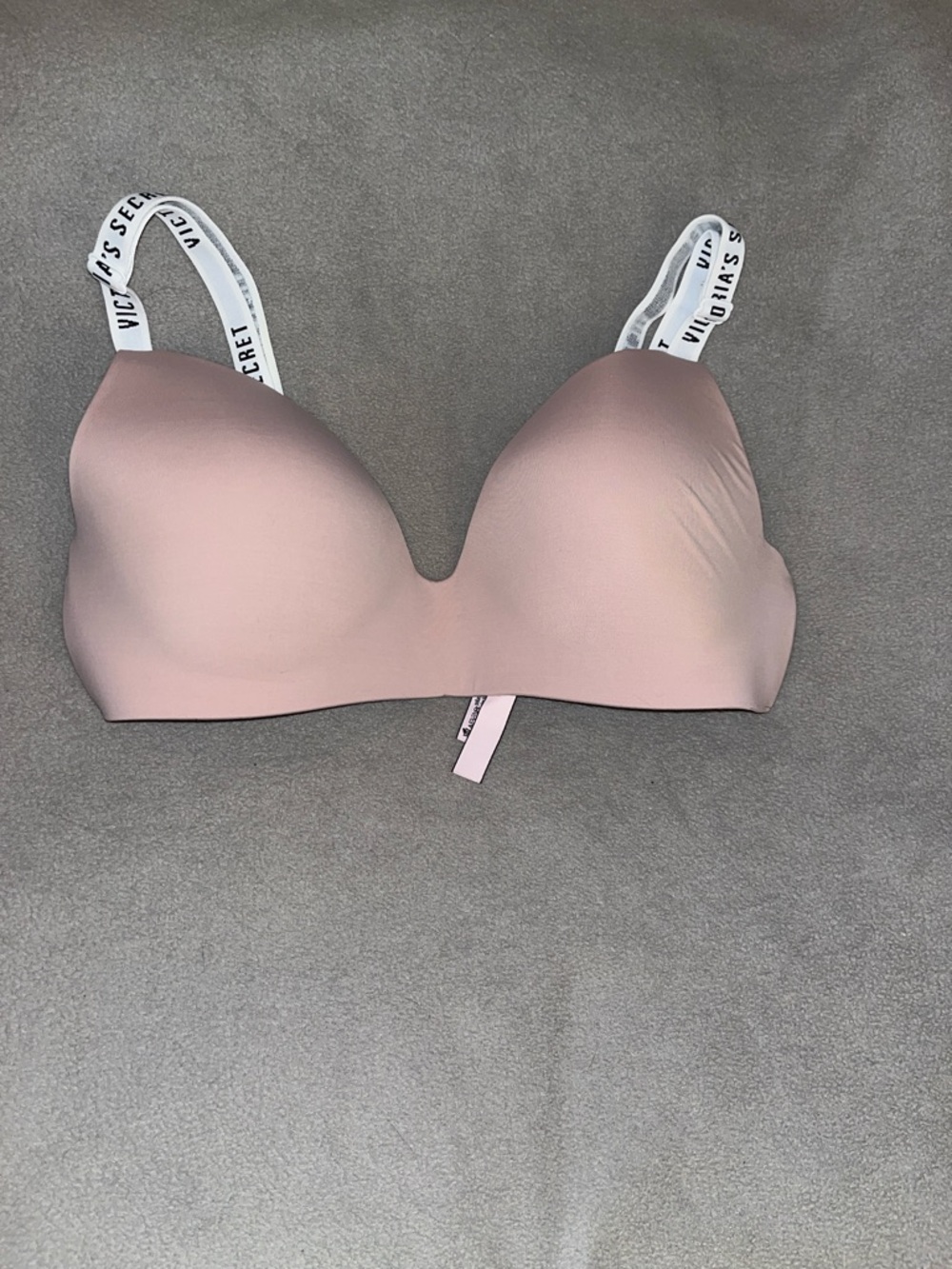 Victoria's Secret Blush Pink Seamless T-Shirt Bra with Logo Straps